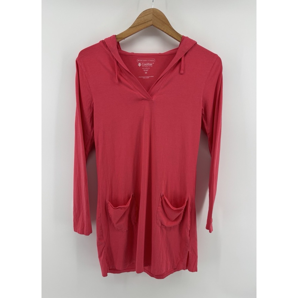 Coolibar Catalina Beach Cover-Up Dress Women's Sz XS Hooded UPF 50+ Resortwear